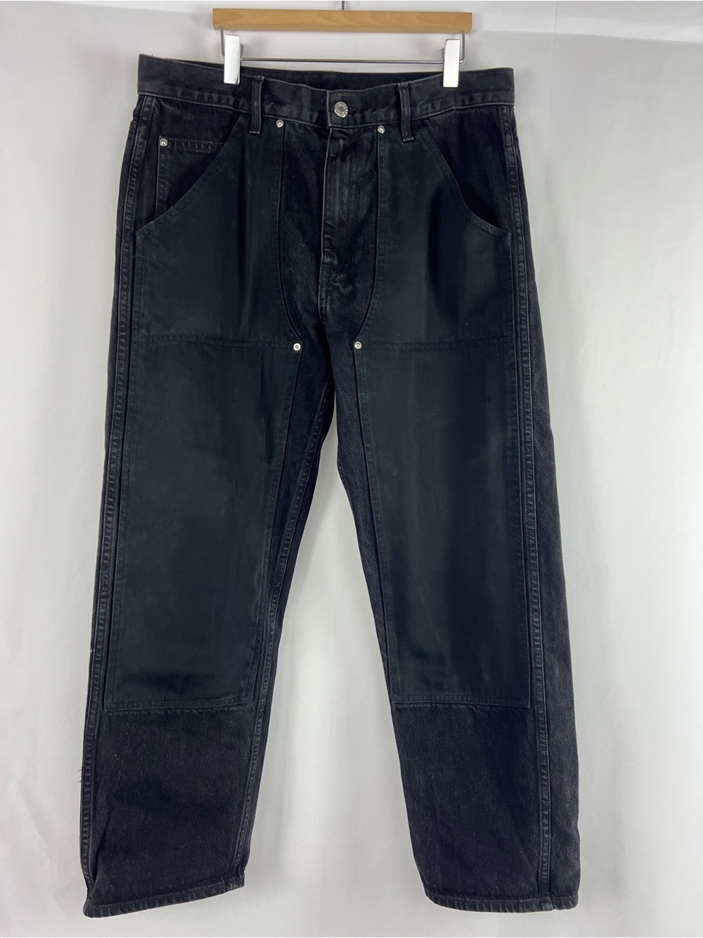 Helmut Lang Men's Black Relaxed Carpenter Jeans